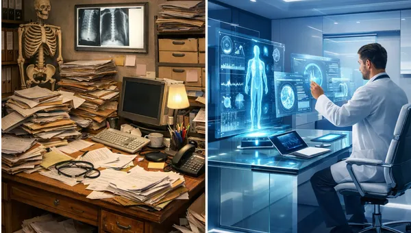 Comparação entre clínica digital e consultório tradicional